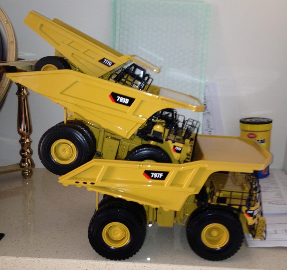 How big is the Caterpillar gear in Australia, Cat 777D, Cat 793D, Cat 797F